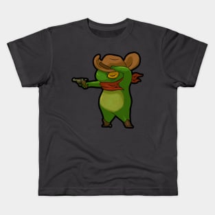 cowboy frog art Kids T-Shirt